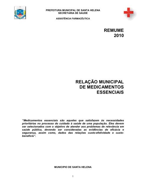 remume 2010 relação municipal de medicamentos essenciais