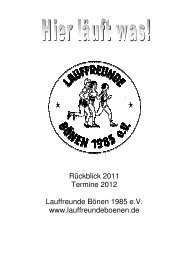 Top-Ten-Wertung 2011 - Lauffreunde Bönen 1985 e. V.