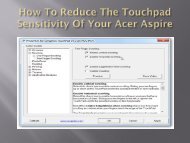How To Reduce The Touchpad Sensitivity Of Your Acer Aspire