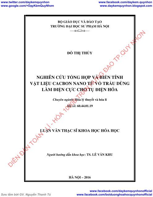 Nghiên cứu tổng hợp và biến tính vật liệu cacbon nano từ vỏ trấu dùng làm điện cực cho tụ điện hóa