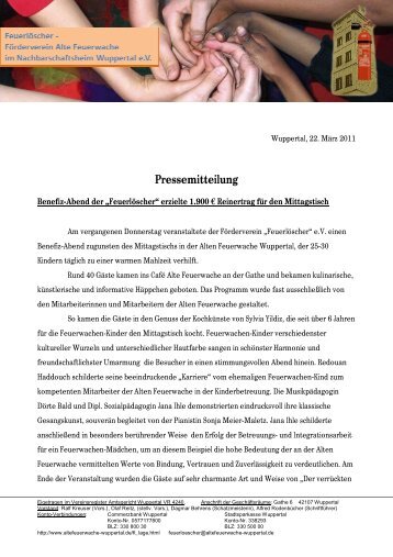 Pressemitteilung - Alte Feuerwache