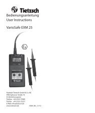 Bedienungsanleitung User Instructions VarioSafe EXM 25