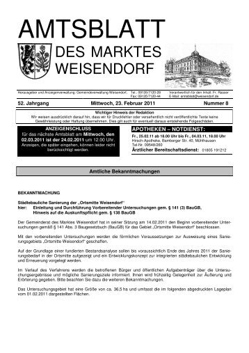 AMTSBLATT - Gemeinde Weisendorf