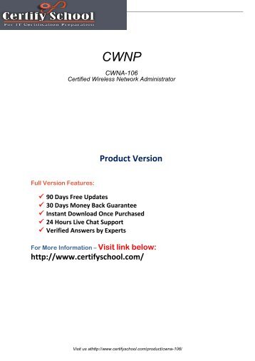 CWNA-106 Exam Practice Software