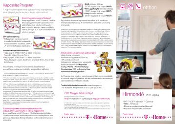 Hírmondó 2011. április III. (PDF, 1.41 MB) - T-Home