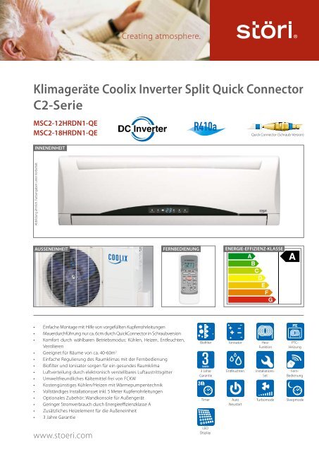 Klimageräte Coolix Inverter Split Quick Connector C2-Serie