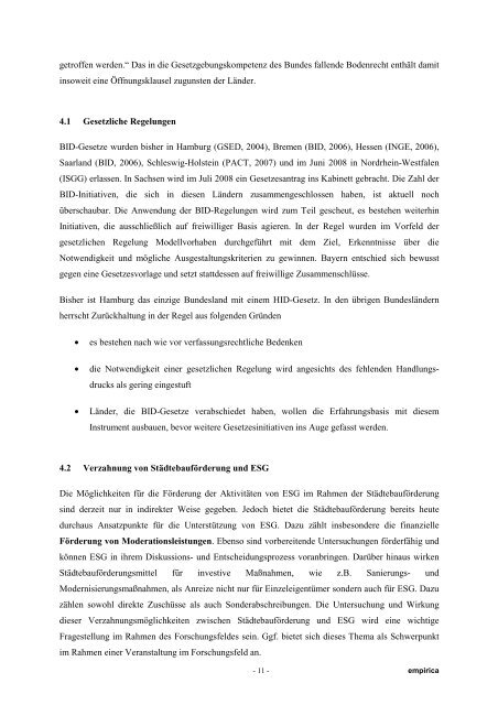 Eigentümerstandortgemeinschaften im Stadtumbau - Empirica