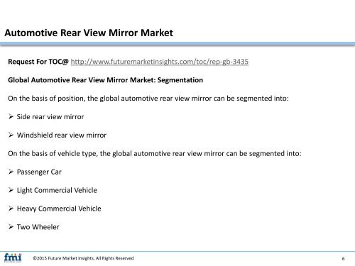 Automotive Rear View Mirror Market