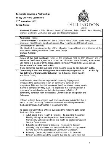 Minutes - London Borough of Hillingdon