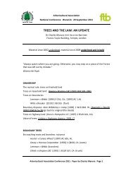 TREES AND THE LAW: AN UPDATE - Arboricultural Association