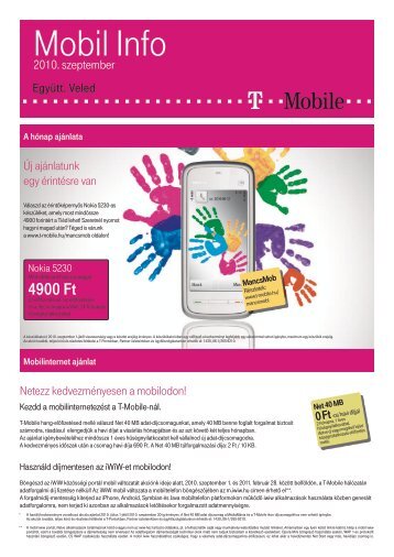 Mobil Info 2010. szeptember - T-Mobile