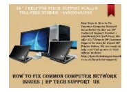 How to Fix Common Computer Network Issues? HP Tech   Support Number UK