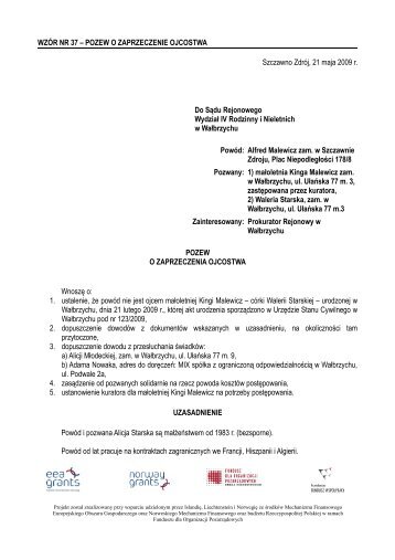 Pozew O Zniesienie Obowiäzku Alimentacyjnego