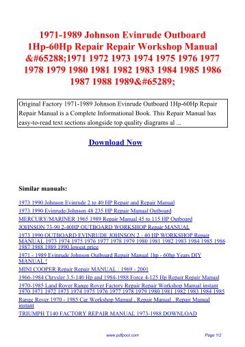 1971 1989 johnson evinrude 1 25hp 60hp 1 2 cylinder 2 stroke pdf