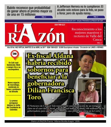 Diario La Razón martes 25 de abril de 2017