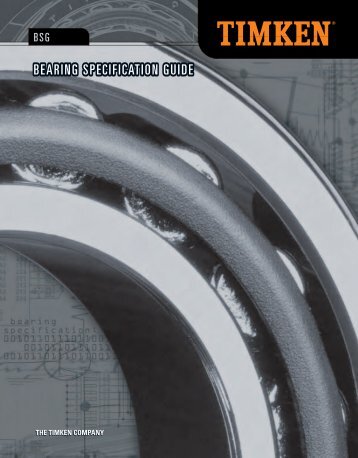Bearing Specification Guide (PDF) - Timken