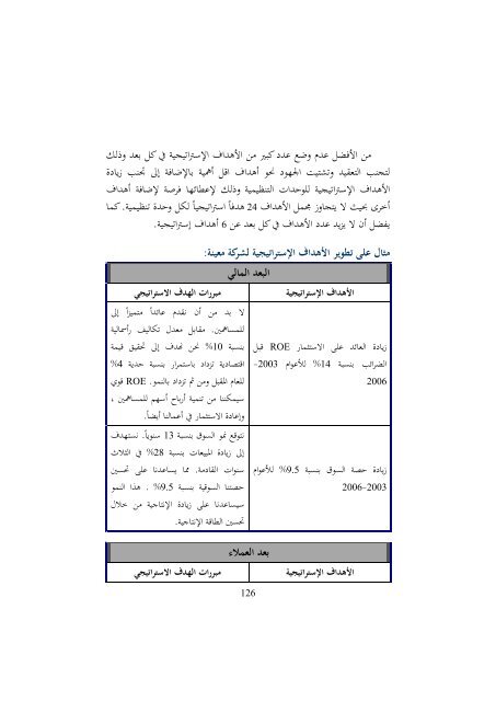  التميز في التخطيط باستخدام بطاقة الاداء التوازن