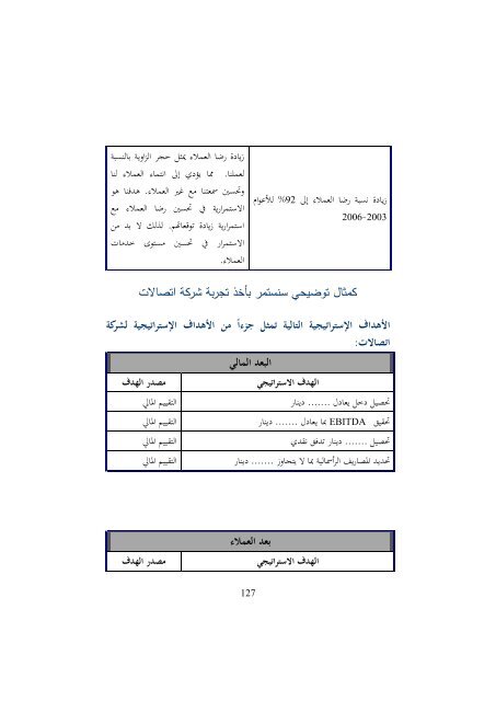  التميز في التخطيط باستخدام بطاقة الاداء التوازن