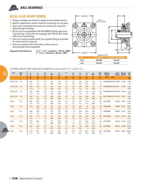 Ball Bearings Catalog - Timken