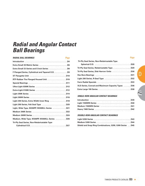 Ball Bearings Catalog - Timken