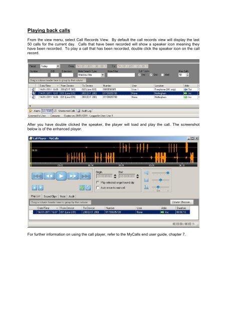 SV8100 SL MyCalls Call Recorder Installation Manual v1.0