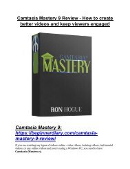 Camtasia Mastery 9 Review - (FREE) Bonus of Camtasia Mastery 9