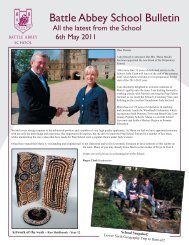 MAY6th newsletter001.indd - Battle Abbey Independent School