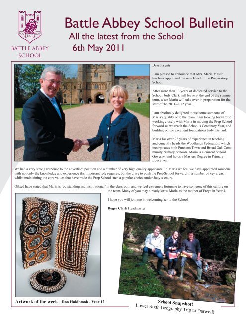 MAY6th newsletter001.indd - Battle Abbey Independent School