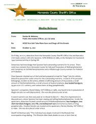 Media Release - Hernando County Sheriff's Office