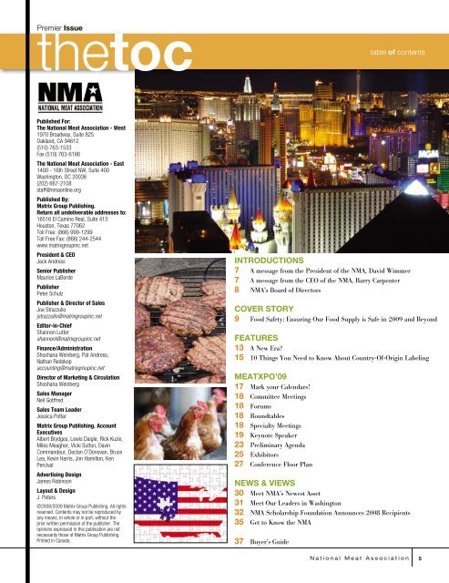 Food Safety: - National Meat Association