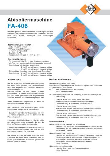 Abisoliermaschine FA-406 - SES-Sterling