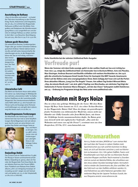 HEINZ Magazin Wuppertal 05-2017