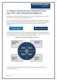 UV adhesive market