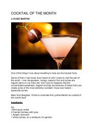 COCKTAIL OF THE MONTH APRIL