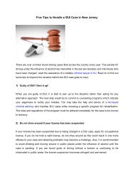 Five Tips to Handle a DUI Case in New Jersey
