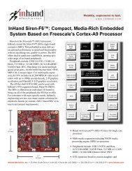 InHand Siren-F6™: Compact, Media-Rich Embedded System