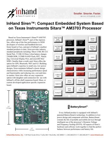 InHand Siren™: Compact Embedded System