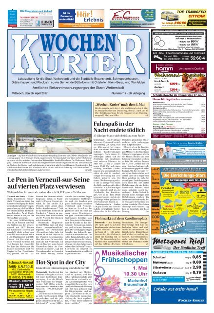 Wochen-Kurier 17/2017 - Lokalzeitung für Weiterstadt und Büttelborn