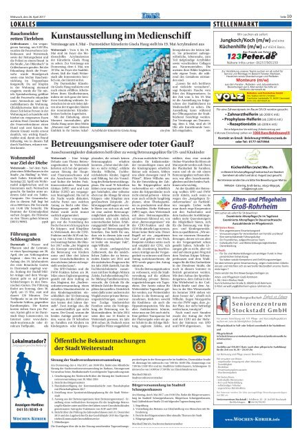 Wochen-Kurier 17/2017 - Lokalzeitung für Weiterstadt und Büttelborn