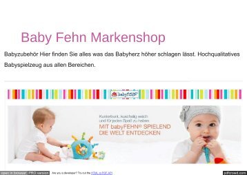 Baby Fehn Markenshop