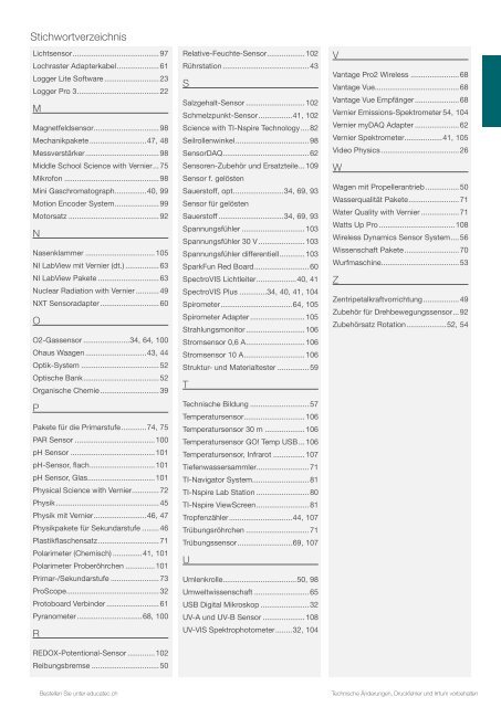 EducaTec AG - Vernier Katalog 2017 DE