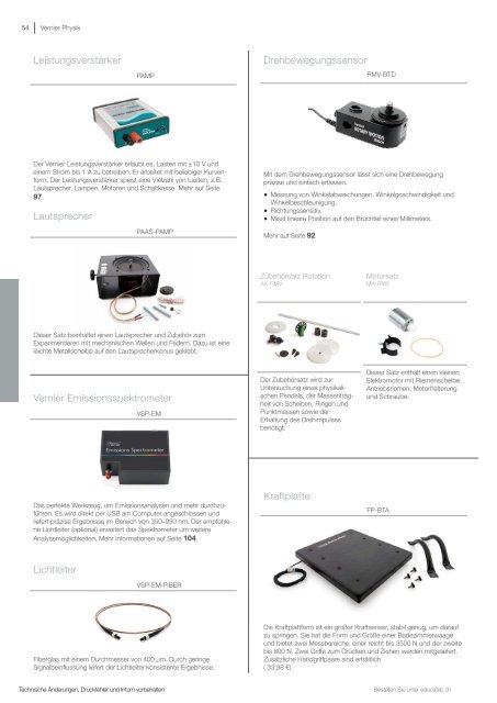 EducaTec AG - Vernier Katalog 2017 DE