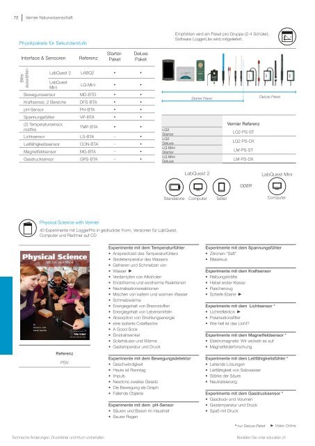 EducaTec AG - Vernier Katalog 2017 DE