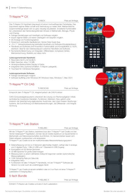 EducaTec AG - Vernier Katalog 2017 DE