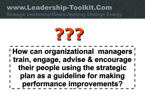 Effective Leadership Power Means Applying Your Strategic Energy