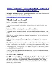 Email List Secrets REVIEW & Email List Secrets (SECRET) Bonuses