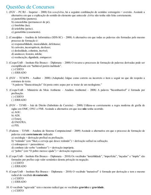 A Gramatica para Concursos - Fernando Pestana