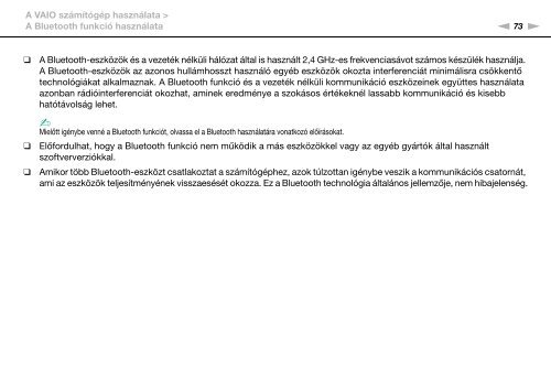 Sony VPCEC4A4E - VPCEC4A4E Mode d'emploi Hongrois