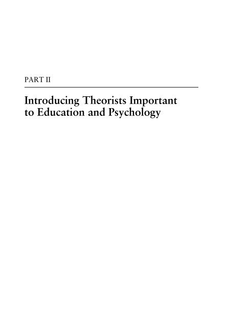 Educational Psychology—Limitations and Possibilities