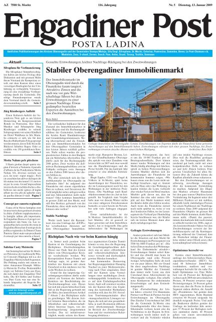 sonderverkauf 27.12. – 25.1.2009 20 – 50 % rabatt - Engadiner Post